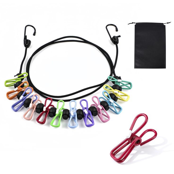 Clotheslines with 12 Clips